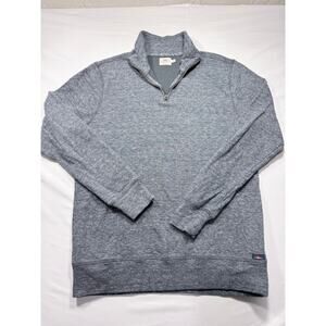 Faherty Brand Men's Heather Grey Quarter-Zip Pullover - Size Medium